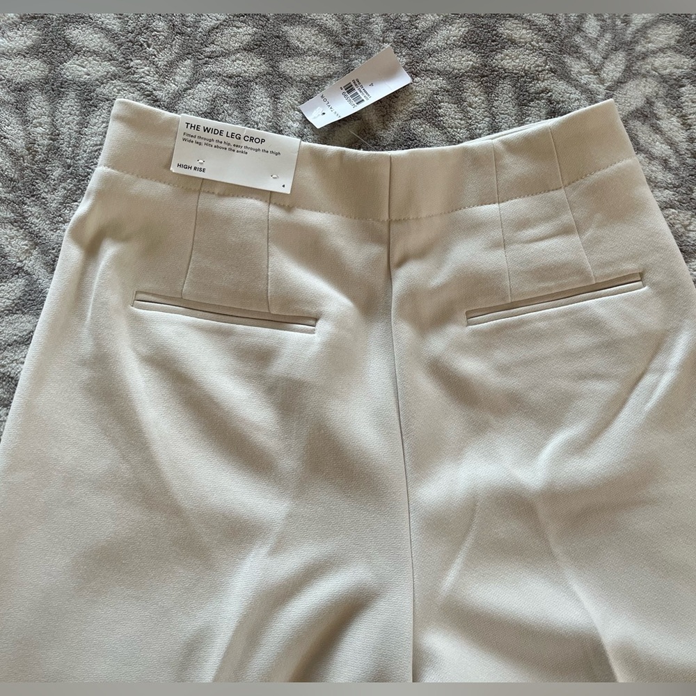 Ann Taylor High Rise wide leg croppants - Picture 3 of 8